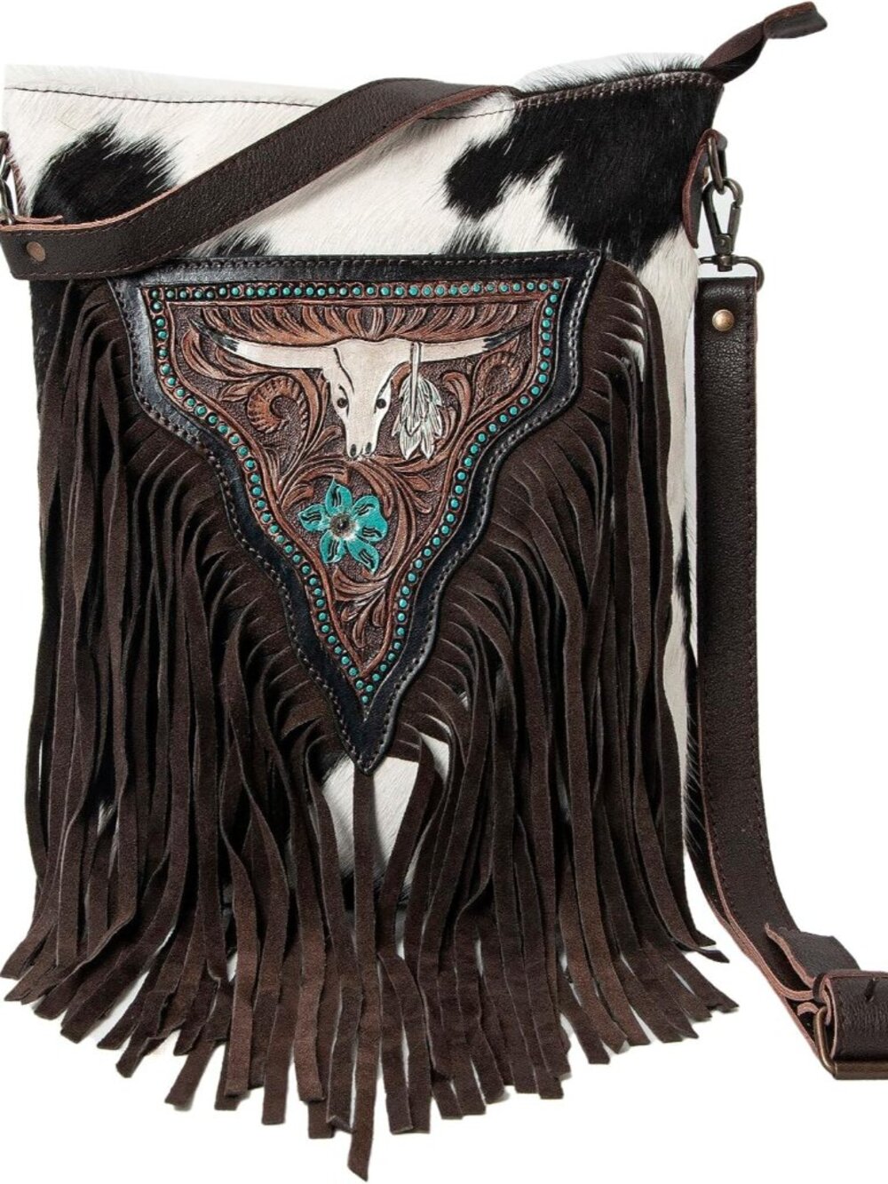 Women Natural Cowhide Leather Hand Bag With Adjustable Detachable Strap Leather